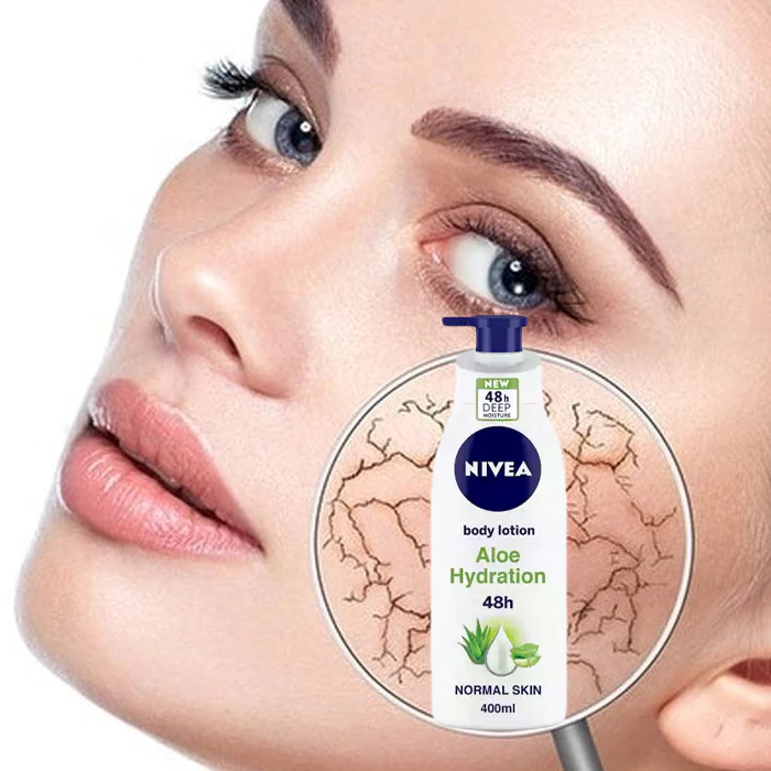 لوسیون بدن آبرسان آلوئه ورای نیوا Nivea Aloe Hydration