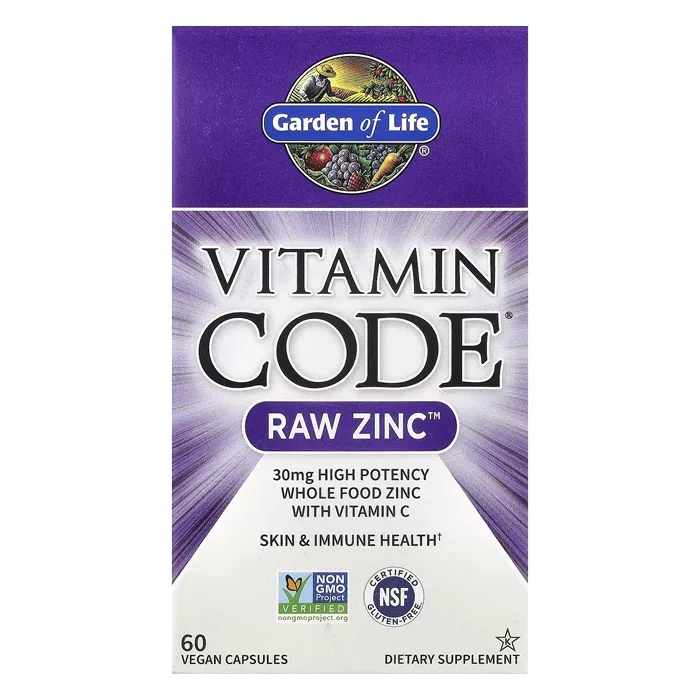 قرص زینک ویتامین کد گاردن آف لایف Vitamin Code, RAW Zinc