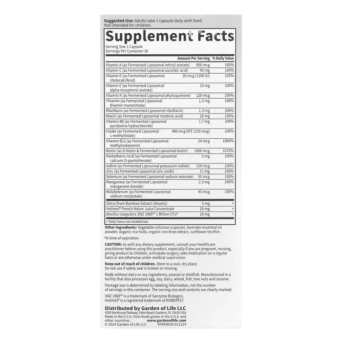 مکمل مولتی بیوتی کمپلکس دکتر فرموله شده گاردن آف لایف Dr. Formulated Multi+ Beauty Complex  Garden of Life
