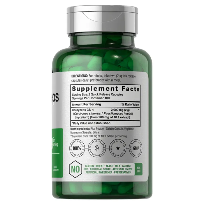 کپسول کوردیسپس سیننسیس ماشروم هورباچ Cordyceps Sinesis Mushroom 2000mg Horbaach