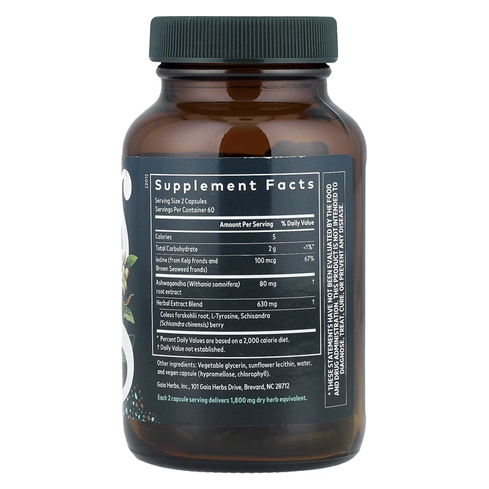 قرص مکمل تیروئیدگایا هربز Thyroid Support Gaia Herbs