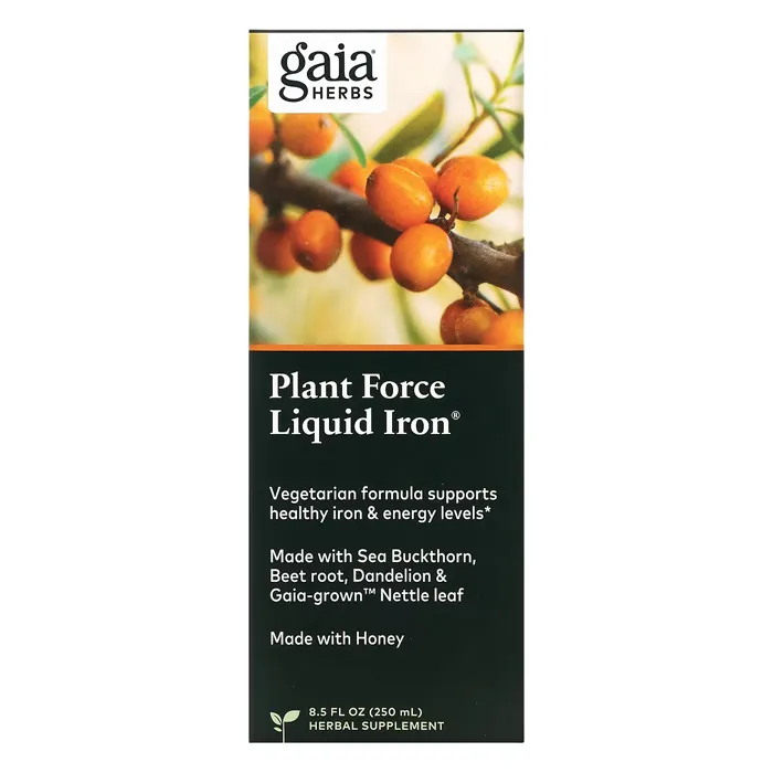 شربت اهن گیاهی گایا هربز Plant Force Liquid Iron Gaia Herbs