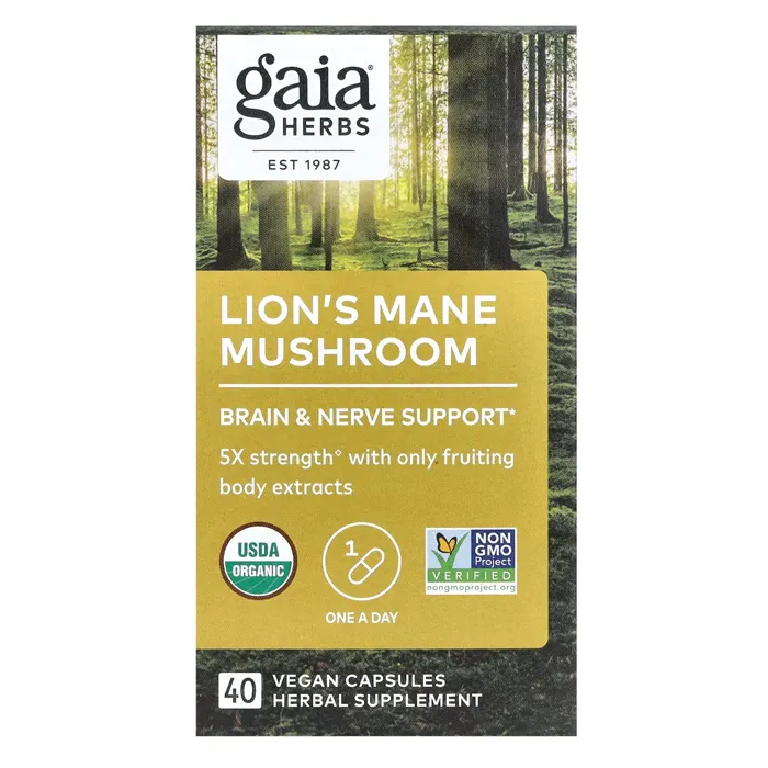 قرص (کپسول) قارچ یال شیر هورباچ Lion's Mane Mushroom Gaia Herbs