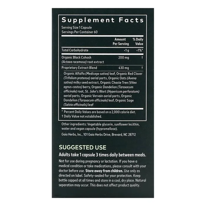 مکمل یائسگی مِنُپِیس گایا هربزWomen, Menopause Support, Daytime Gaia Herbs