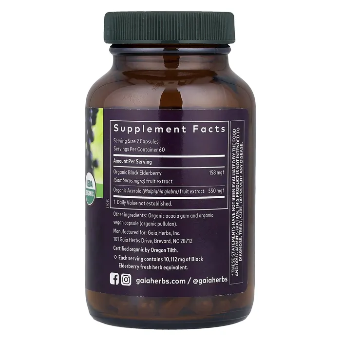 تقویت کننده سیستم ایمنی بدن الدبری گایا هربز Black Elderberry Gaia Herbs