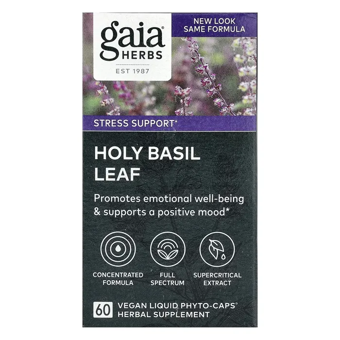 ریحان مقدس (Holy Basil) گایا هربز Holy Basil Leaf Gaia Herbs