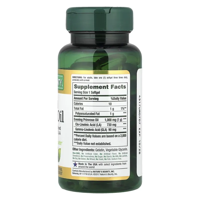 قرص روغن گل مغربی نیچرزبونتی Evening Primrose Oil Nature's Bounty