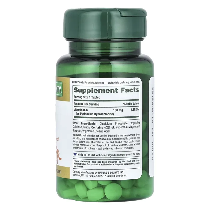 قرص ویتامین b6 نیچرزبونتی Vitamin B-6 Nature's Bounty