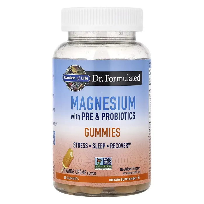 منیزیم پروبیوتیک گاردن آف لایف Magnesium with Pre Probiotics Gummies Garden of Life