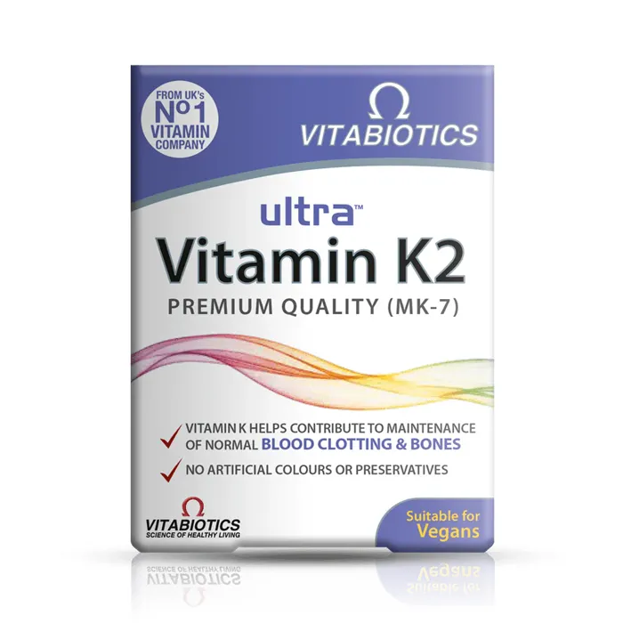 قرص ویتامین k2 ویتابیوتیکس Ultra Vitamin K2 Vitabiotics