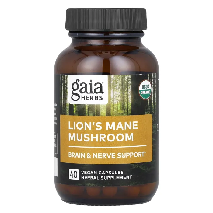 قرص (کپسول) قارچ یال شیر هورباچ Lion's Mane Mushroom Gaia Herbs