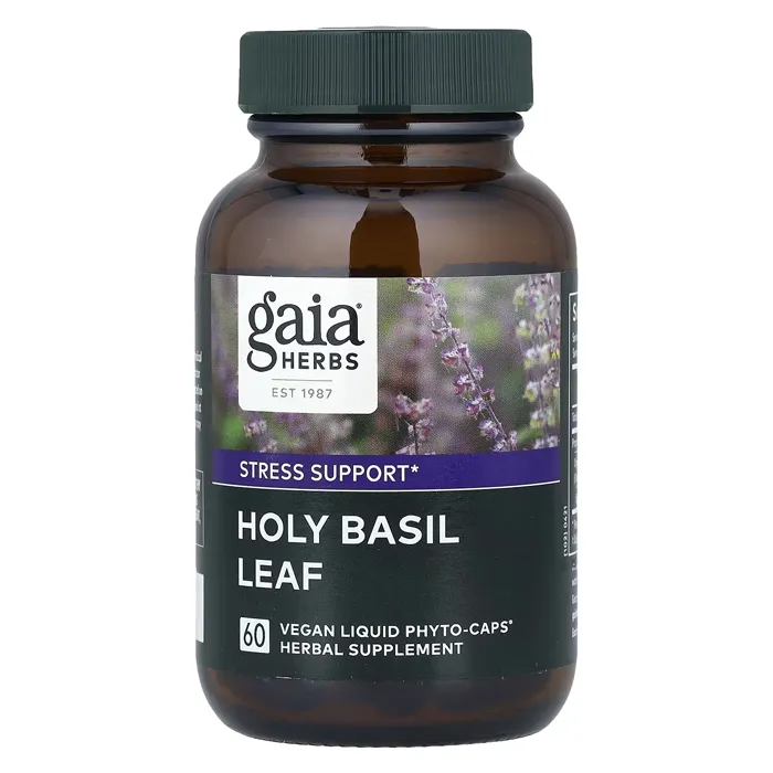 ریحان مقدس (Holy Basil) گایا هربز Holy Basil Leaf Gaia Herbs