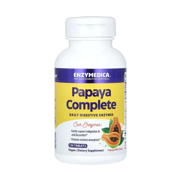 مکمل Papaya Complete با طعم پاپایا و نعناع از برند Enzymedica