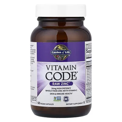 قرص زینک ویتامین کد گاردن آف لایف Vitamin Code, RAW Zinc
