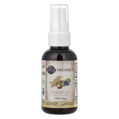 مکمل Vegan D3 Organic Spray, Vanilla از برند Garden of Life