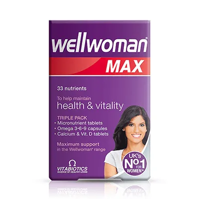 مکمل مولتی ویتامین زنانه ول وومن مکس ویتابیوتیکسWellwoman Max Vitabiotics