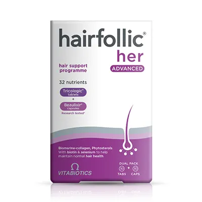 مکمل Hairfollic Her Advanced از برند Vitabiotics