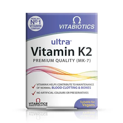 قرص ویتامین k2 ویتابیوتیکس Ultra Vitamin K2 Vitabiotics