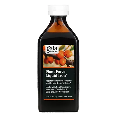شربت اهن گیاهی گایا هربز Plant Force Liquid Iron Gaia Herbs