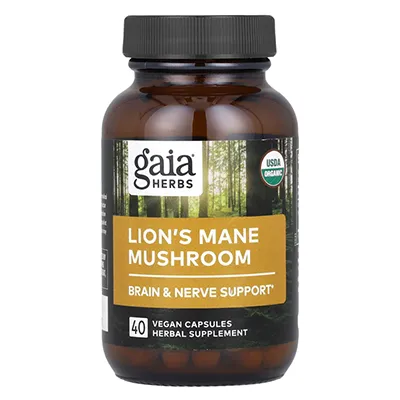 قرص (کپسول) قارچ یال شیر هورباچ Lion's Mane Mushroom Gaia Herbs