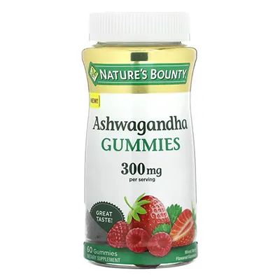 مکمل آشواگاندا با طعم توت‌مخلوط نیچرز بونتی Nature's Bounty Ashwagandha, Mixed Berry