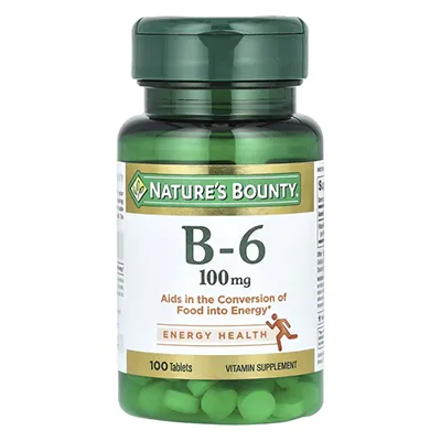 قرص ویتامین b6 نیچرزبونتی Vitamin B-6 Nature's Bounty