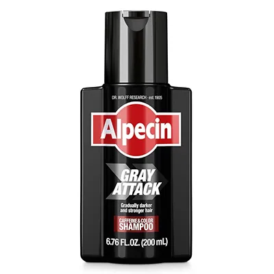 شامپو کافئین و رنگ Gray Attack از برند آلپسین