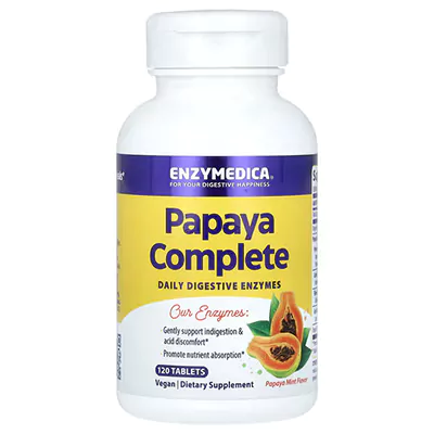 مکمل Papaya Complete با طعم پاپایا و نعناع از برند Enzymedica