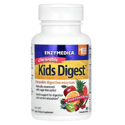 مکمل Kids Digest, Fruit Punch از برند Enzymedica