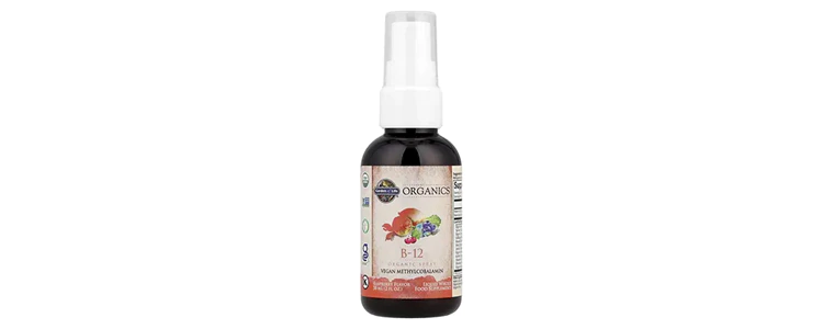 اسپری ارگانیک ویتامین B-12 توت‌فرنگی (Organics, B-12 Organic Spray, Raspberry)