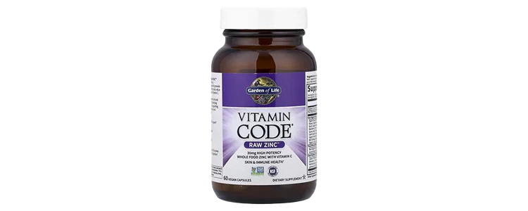 مکمل ویتامین کد، روی خام (Vitamin Code, RAW Zinc)
