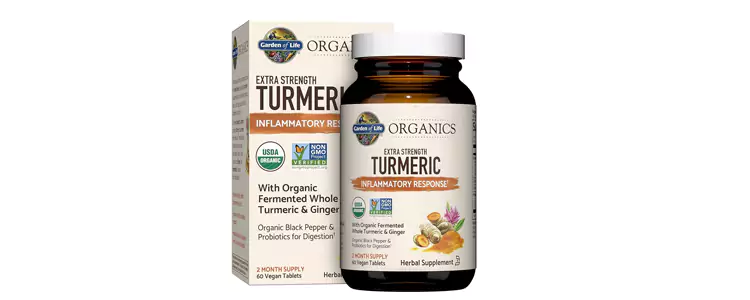 مکمل Organics، Extra Strength Turmeric، پاسخ التهابی از برند Garden of Life
