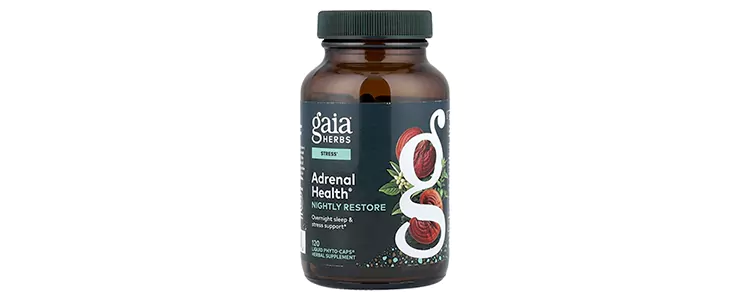 مکمل Adrenal Health, Nightly Restore از برند Gaia Herbs