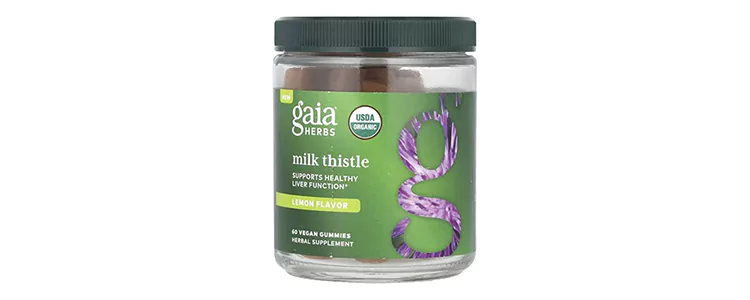 مکمل Milk Thistle Gummies, Lemon از برند Gaia Herbs