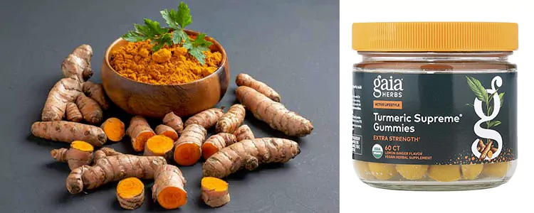 مکمل پاستیلی Turmeric Supreme, Lemon Ginger از برند Gaia Herbs